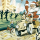 Illustration for article titled This Is The Most Terrifying Image Of Santa Claus Driving A Car